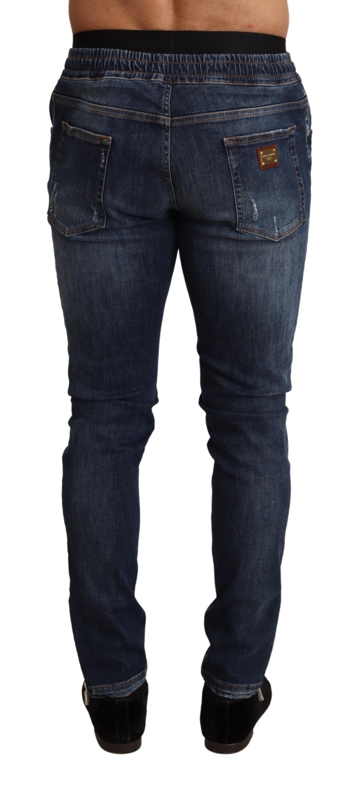 Dolce & Gabbana Elegant Dark Blue Skinny Jeans Dolce & Gabbana