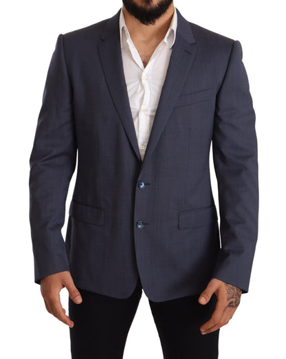 Dolce & Gabbana Elegant Blue Wool Martini Blazer Jacket Dolce & Gabbana