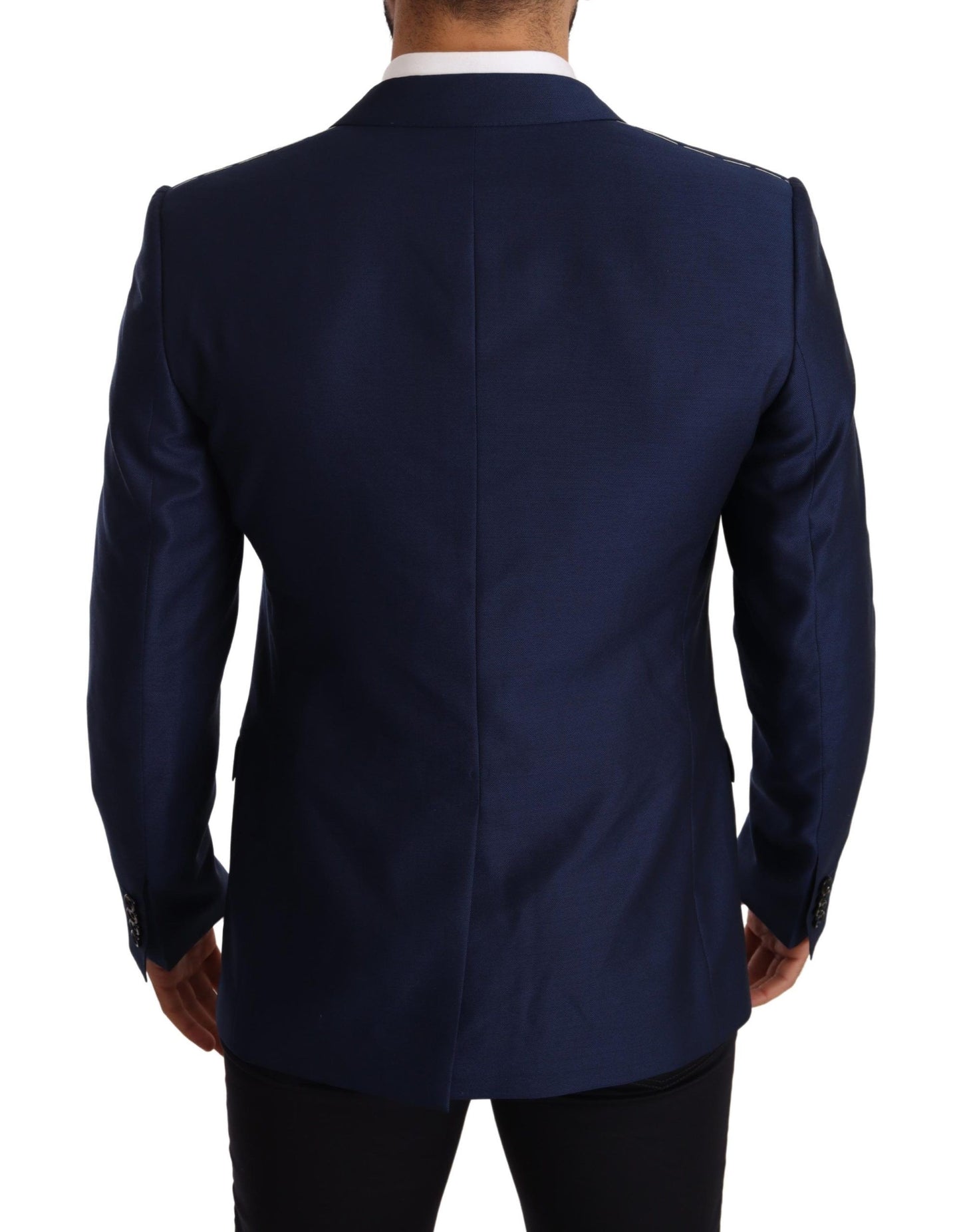 Dolce & Gabbana Elegant Blue Virgin Wool Martini Blazer Dolce & Gabbana