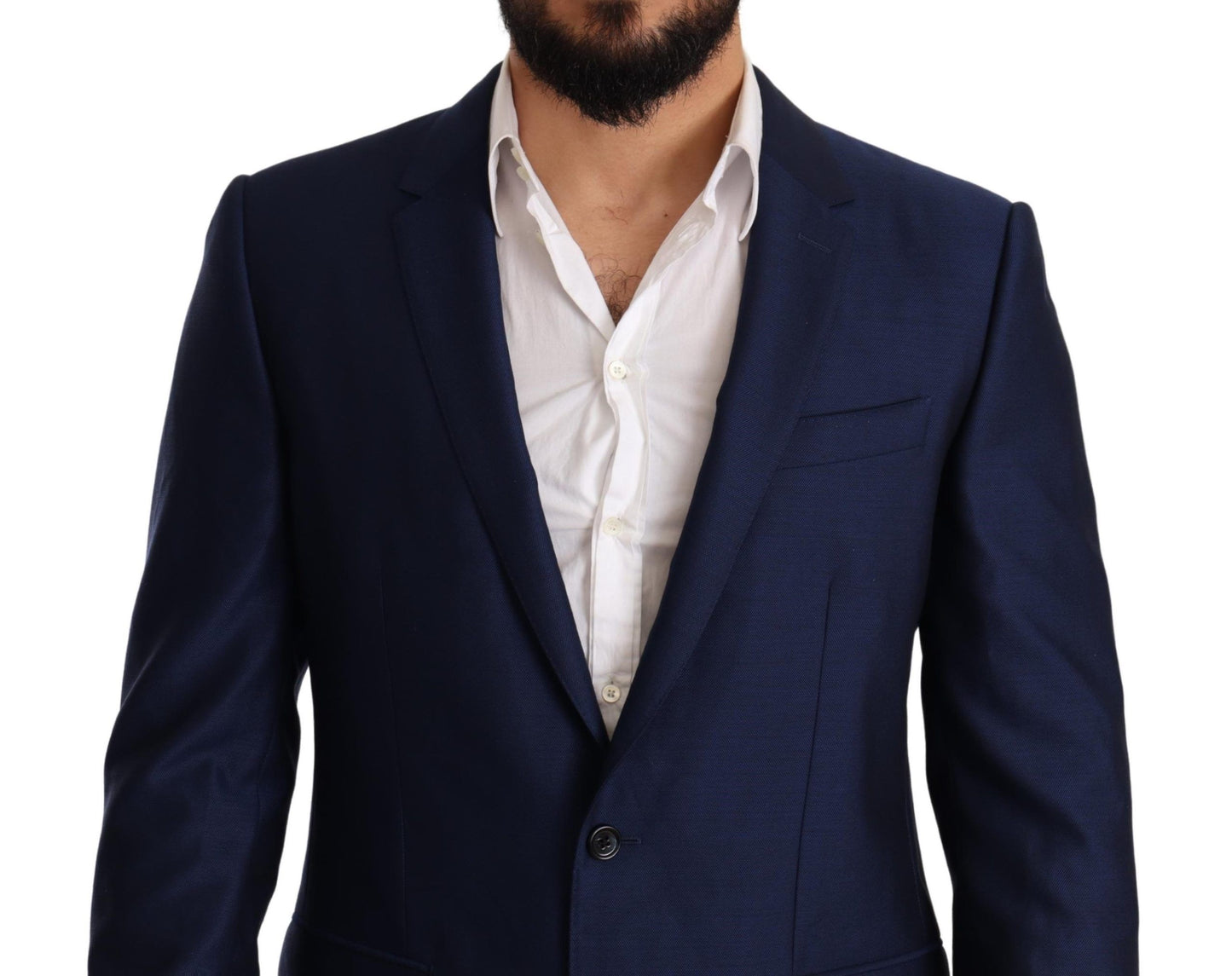 Dolce & Gabbana Elegant Blue Virgin Wool Martini Blazer Dolce & Gabbana