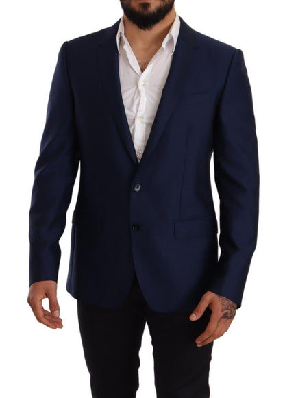 Dolce & Gabbana Elegant Blue Virgin Wool Martini Blazer Dolce & Gabbana