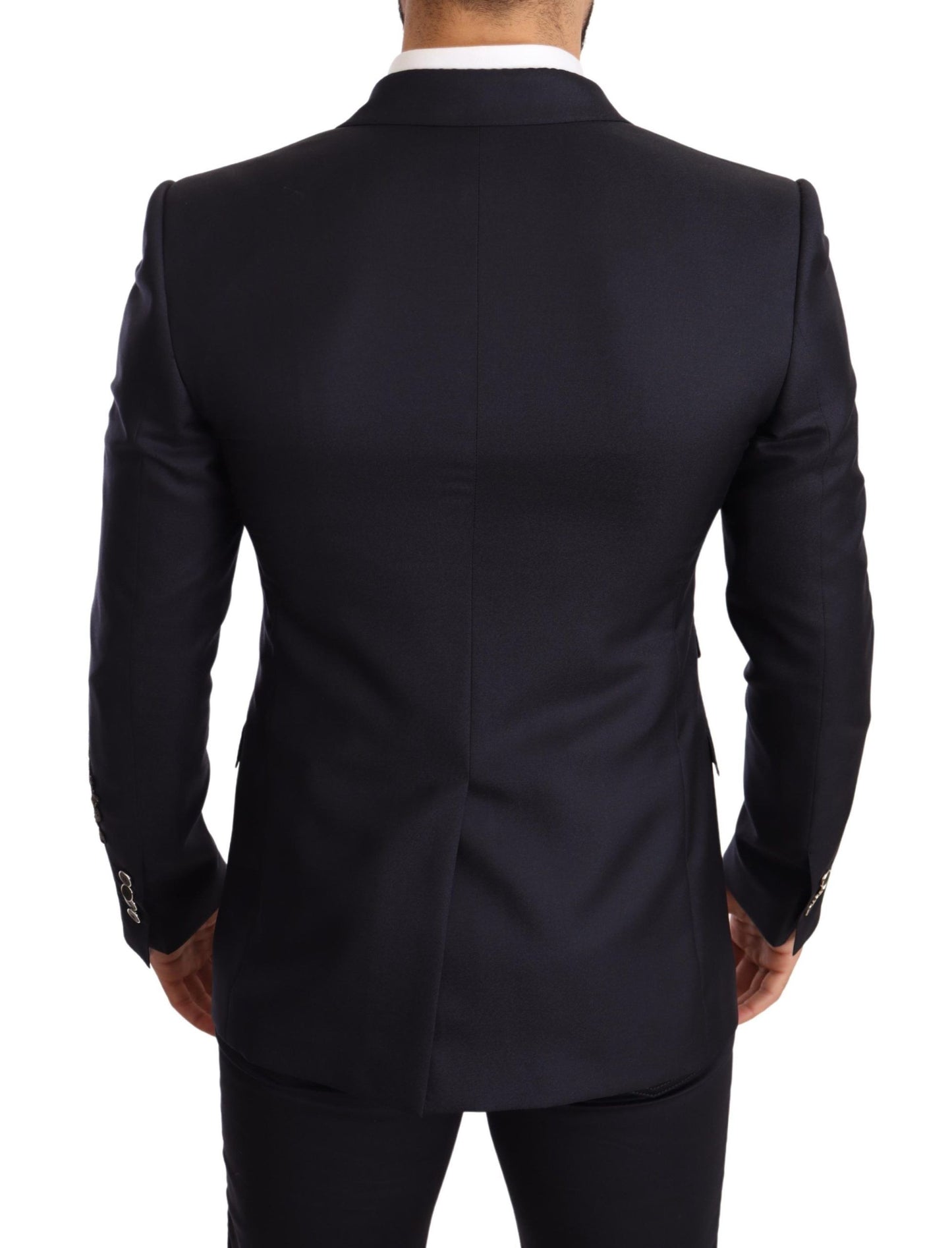 Dolce & Gabbana Elegant Navy Cashmere Silk Blend Blazer Dolce & Gabbana