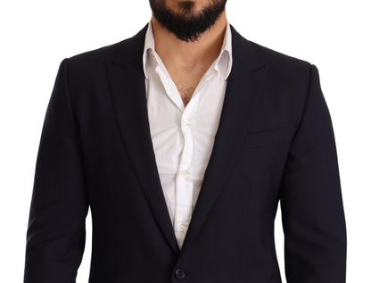 Dolce & Gabbana Elegant Navy Martini Blazer by Renowned Tailors Dolce & Gabbana