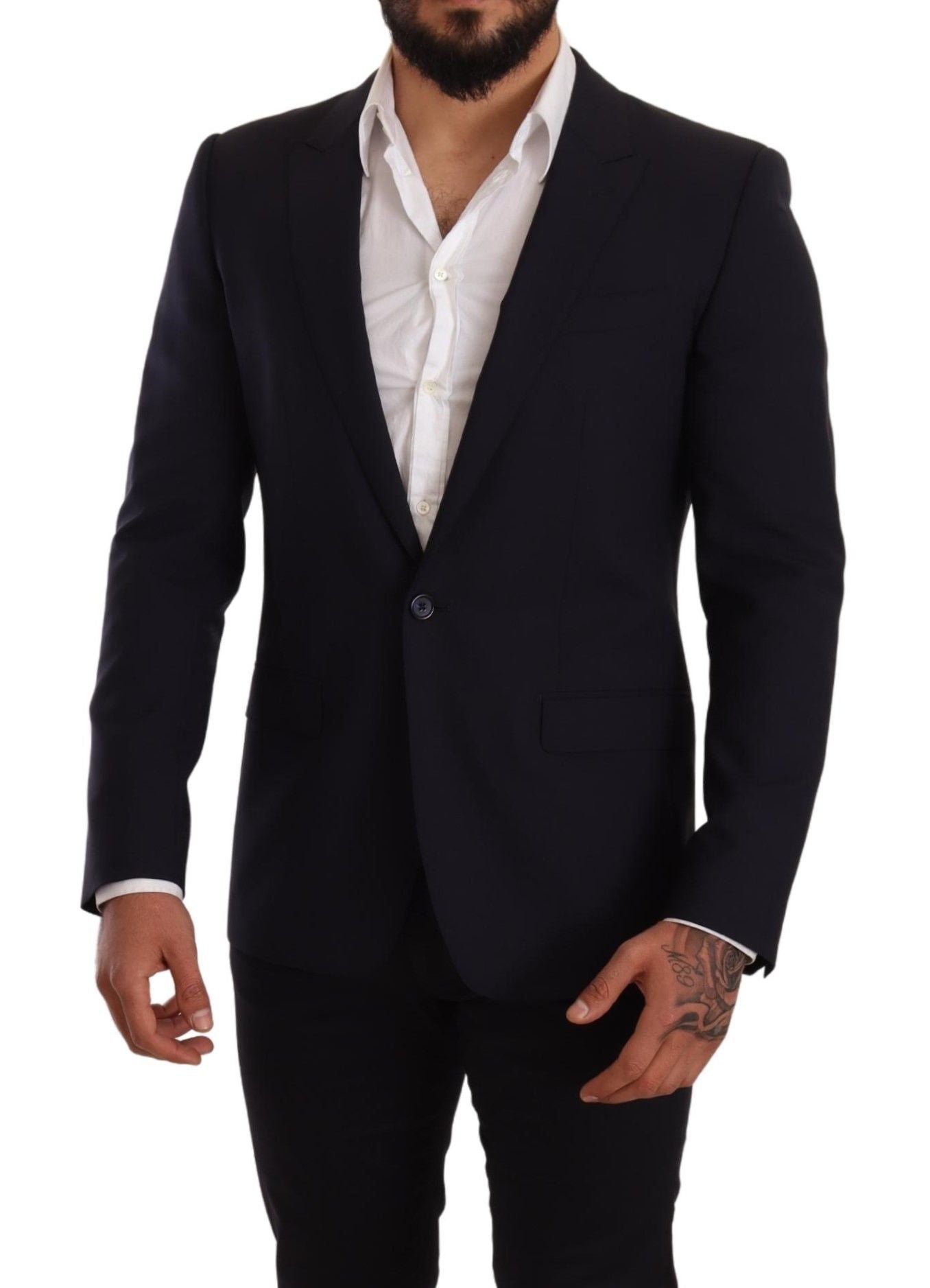 Dolce & Gabbana Elegant Navy Martini Blazer by Renowned Tailors Dolce & Gabbana