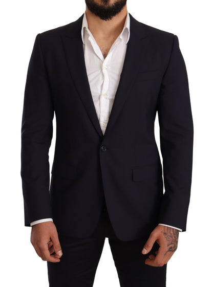 Dolce & Gabbana Elegant Navy Martini Blazer by Renowned Tailors Dolce & Gabbana