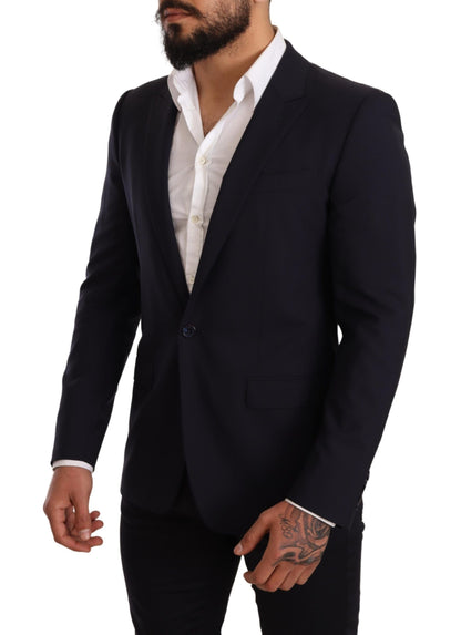 Dolce & Gabbana Elegant Navy Martini Blazer by Renowned Tailors Dolce & Gabbana