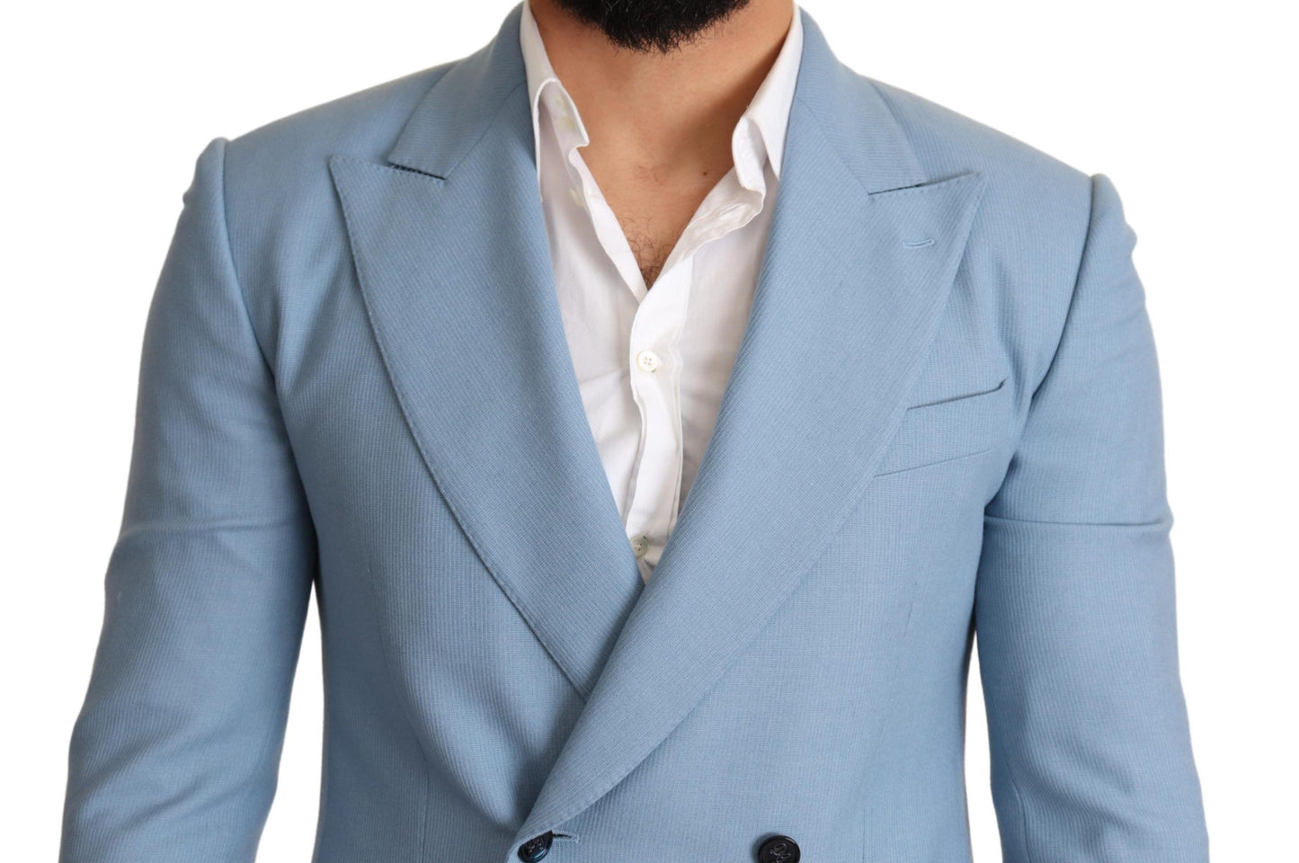 Dolce & Gabbana Elegant Blue Cashmere-Silk Men's Blazer Dolce & Gabbana