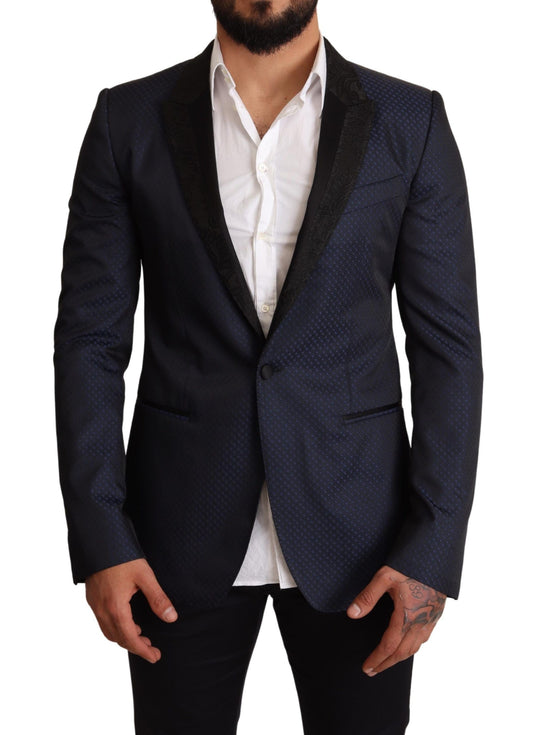 Dolce & Gabbana Elegant Blue Slim Fit Martini Blazer Dolce & Gabbana