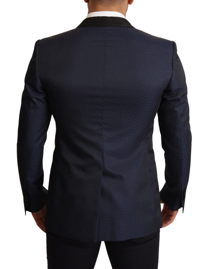 Dolce & Gabbana Elegant Blue Slim Fit Martini Blazer Dolce & Gabbana