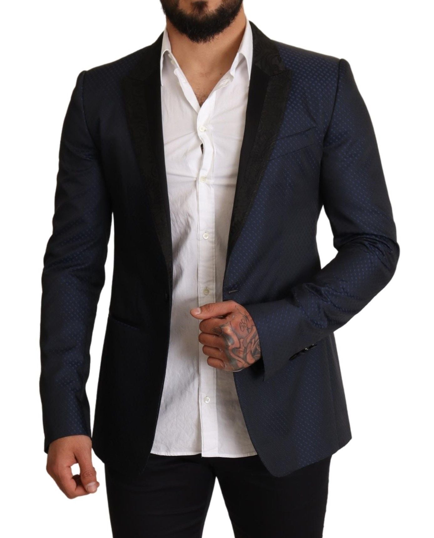 Dolce & Gabbana Elegant Blue Slim Fit Martini Blazer Dolce & Gabbana