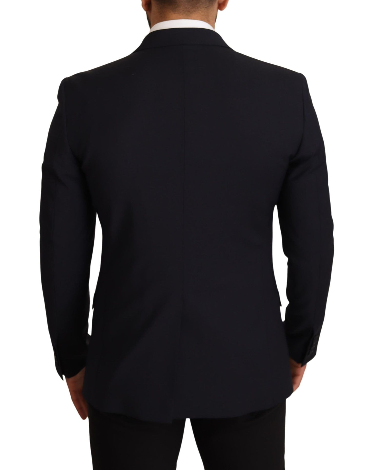 Dolce & Gabbana Elegant Dark Blue Wool Blend Martini Suit Dolce & Gabbana