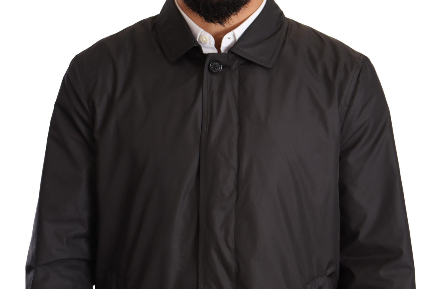 Dolce & Gabbana Elegant Black Trench Coat for Sophisticated Men Dolce & Gabbana