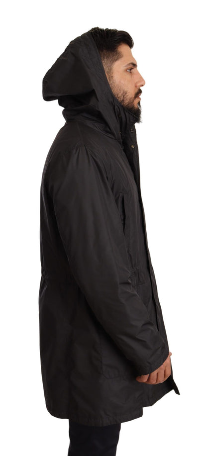 Dolce & Gabbana Elegant Black Hooded Blouson Jacket Dolce & Gabbana