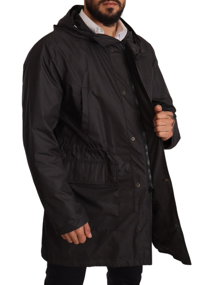 Dolce & Gabbana Elegant Black Hooded Blouson Jacket Dolce & Gabbana