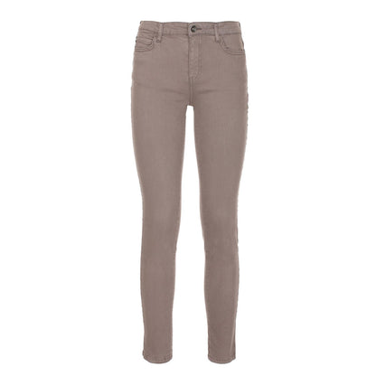 Imperfect Impeccable Gray Cotton Stretch Pants Imperfect