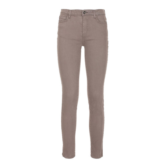 Imperfect Impeccable Gray Cotton Stretch Pants Imperfect