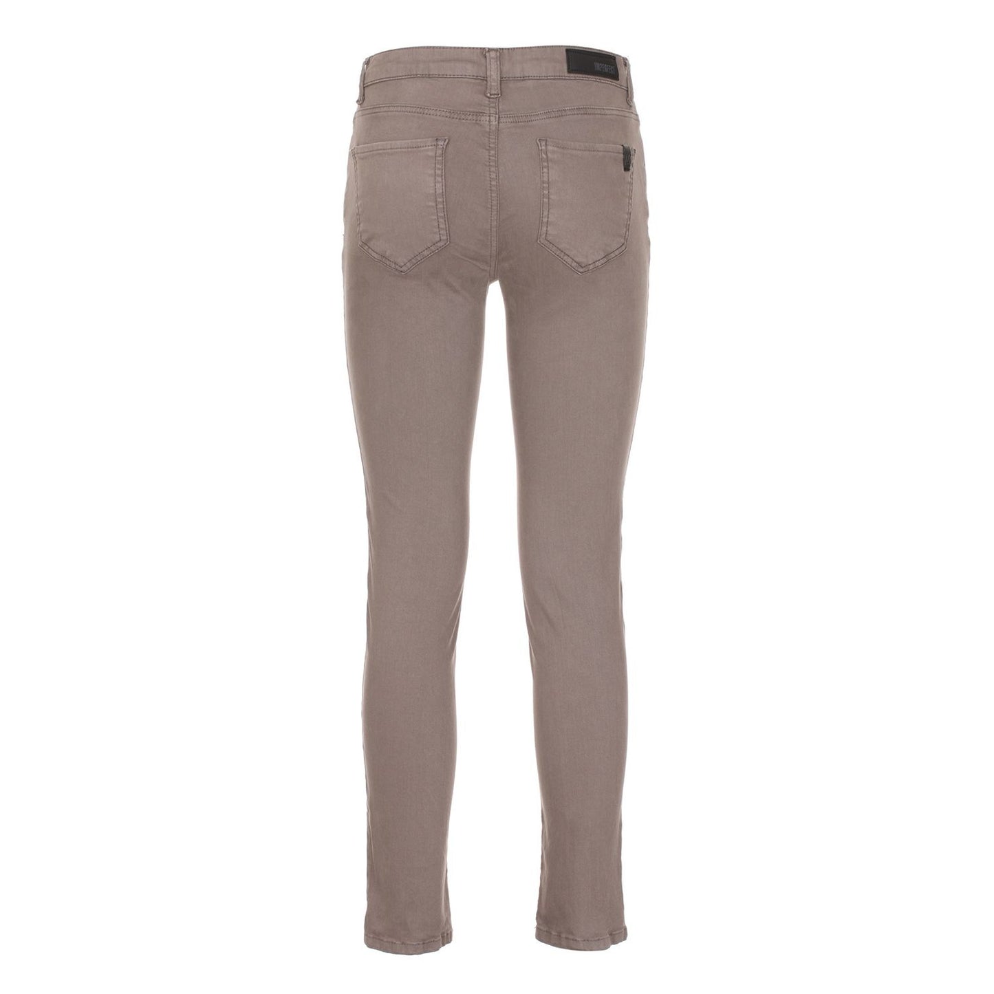 Imperfect Impeccable Gray Cotton Stretch Pants Imperfect