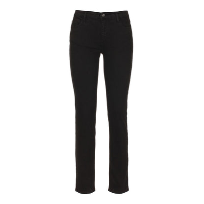 Imperfect Chic Black Cotton Blend Trousers Imperfect