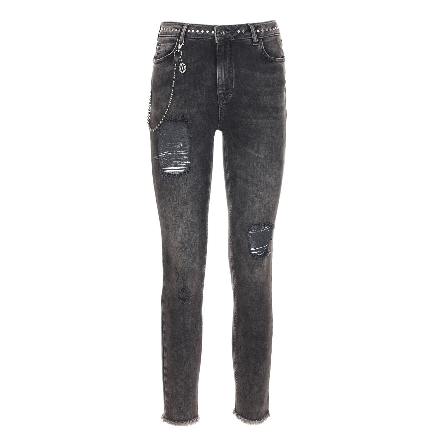 Imperfect Elegant Black Denim Trousers Imperfect