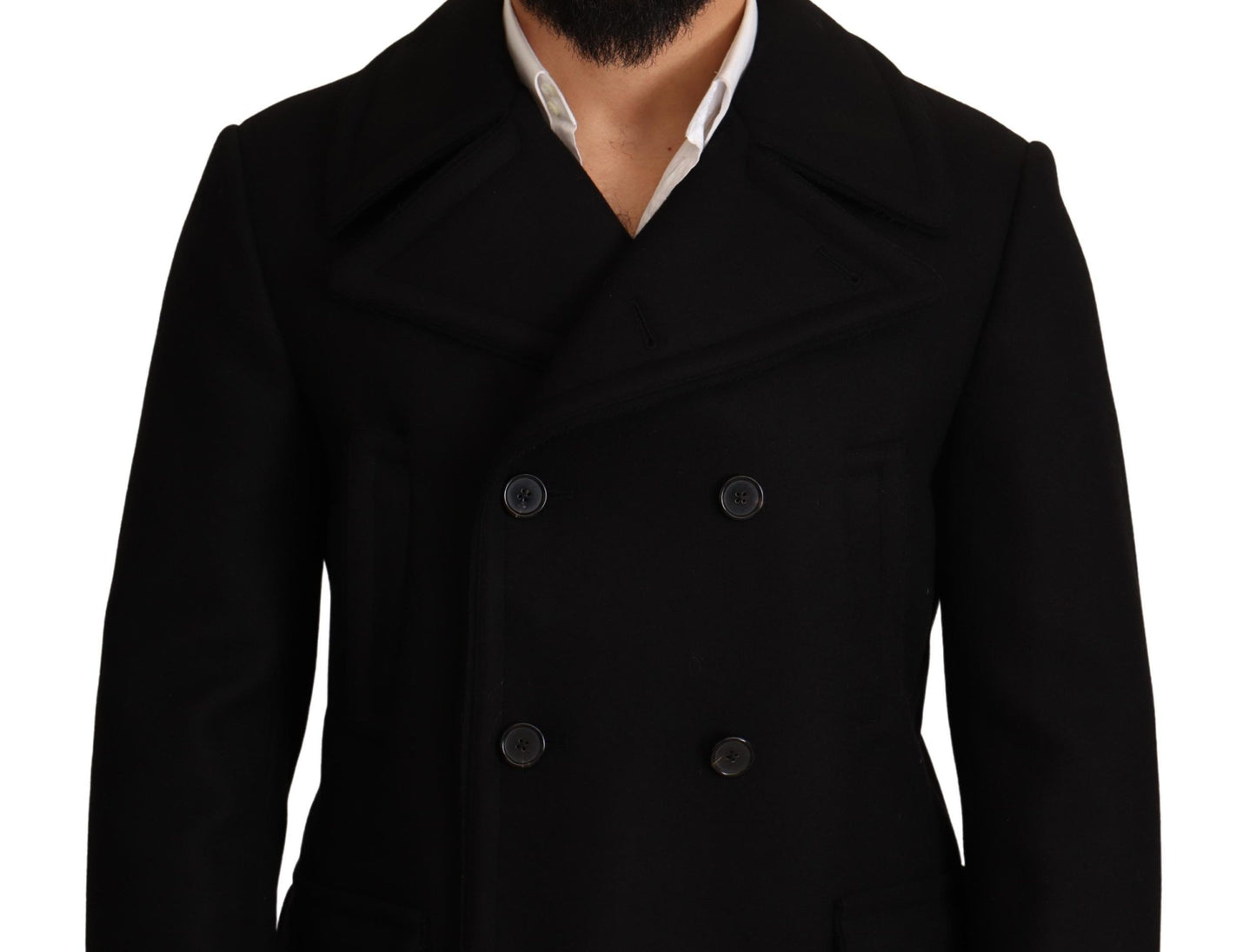 Dolce & Gabbana Elegant Black Double Breasted Trench Coat Dolce & Gabbana