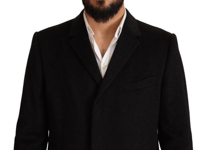 Dolce & Gabbana Elegant Gray Long Overcoat in Pure Cashmere Dolce & Gabbana