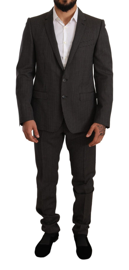 Dolce & Gabbana Elegant Gray Martini Woolen Suit Set Dolce & Gabbana