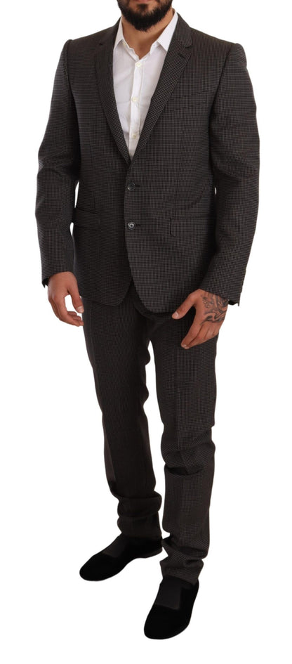 Dolce & Gabbana Elegant Gray Martini Woolen Suit Set Dolce & Gabbana