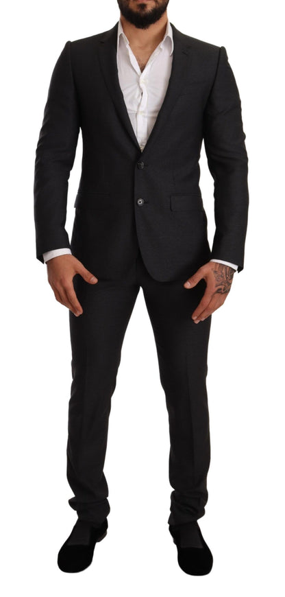 Dolce & Gabbana Elegant Gray Martini Wool Suit Dolce & Gabbana