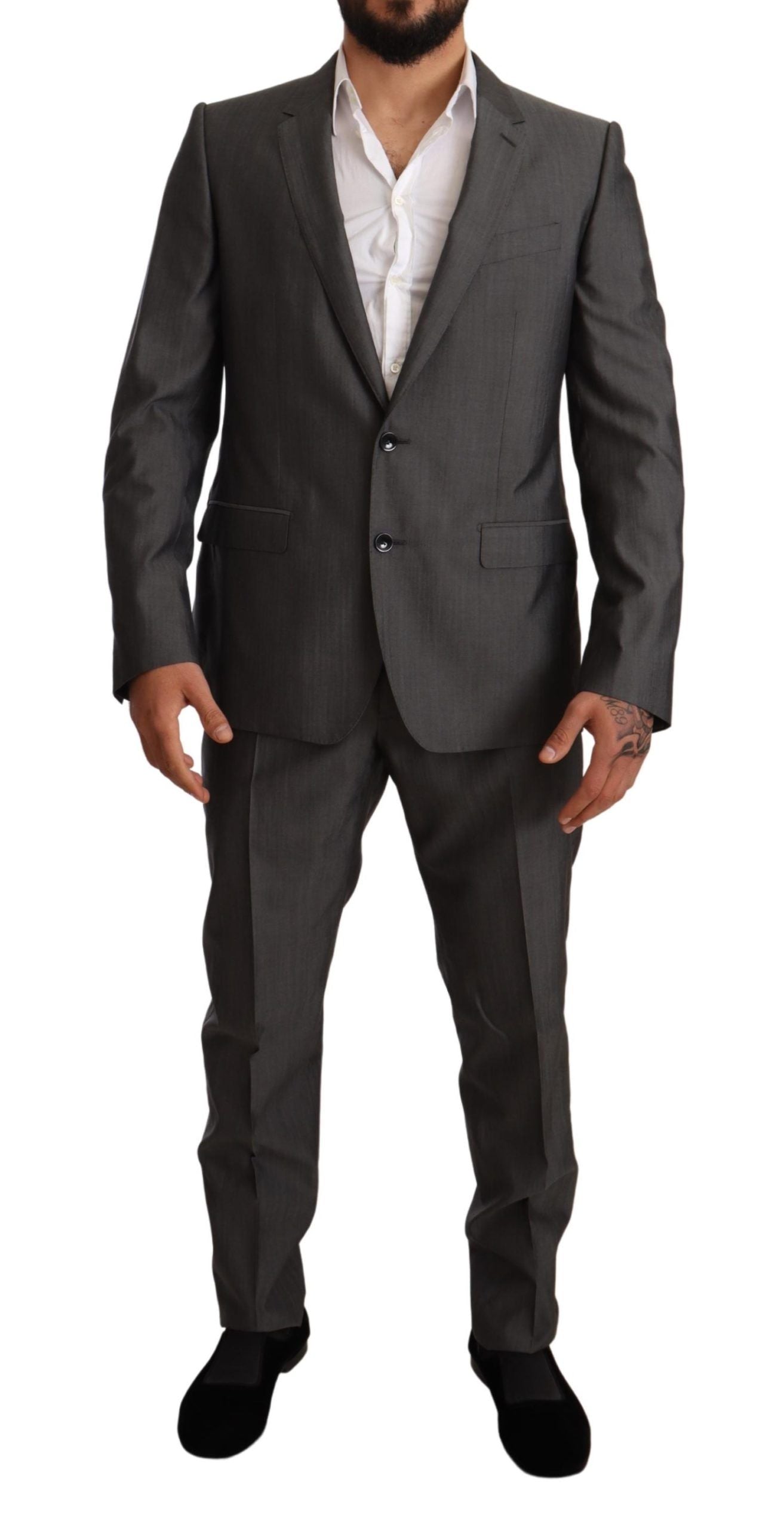 Dolce & Gabbana Elegant Martini Slim-Fit Wool Silk Suit Dolce & Gabbana