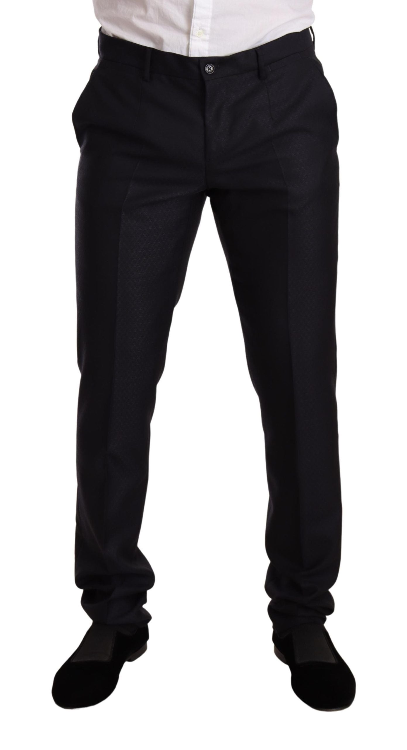 Dolce & Gabbana Elegant Slim Fit Jacquard Suit in Blue Dolce & Gabbana