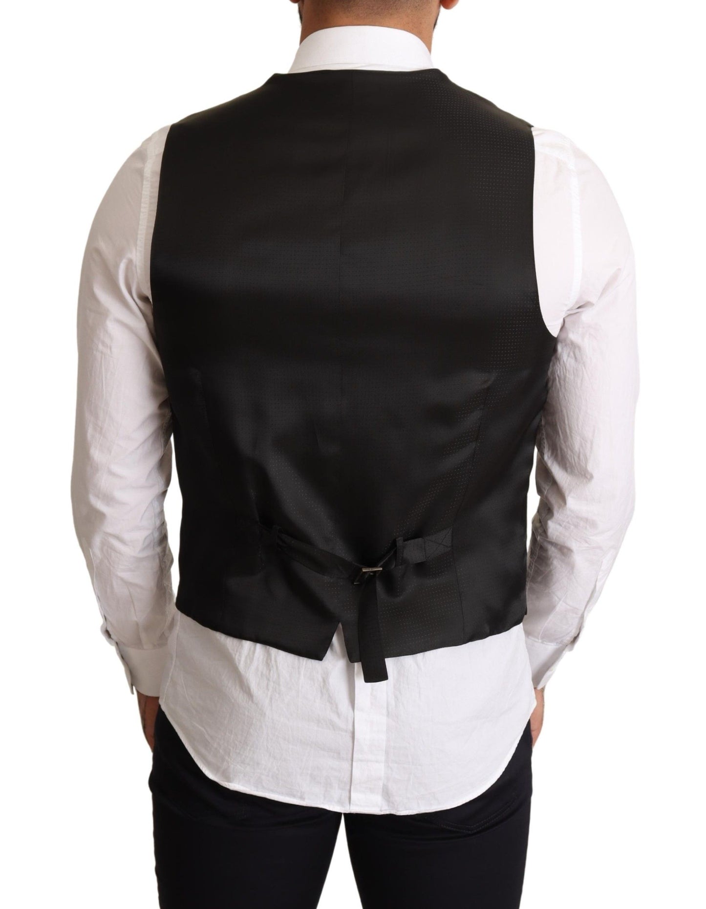 Dolce & Gabbana Elegant Black Formal Dress Vest Dolce & Gabbana