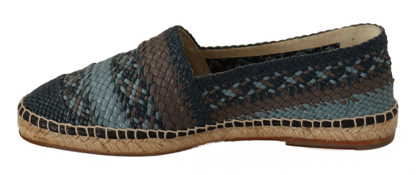 Dolce & Gabbana Elegant Woven Leather Espadrilles Dolce & Gabbana