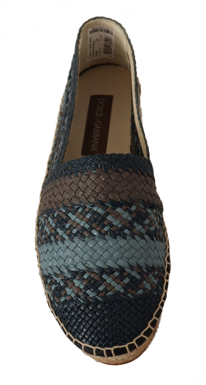 Dolce & Gabbana Elegant Woven Leather Espadrilles Dolce & Gabbana