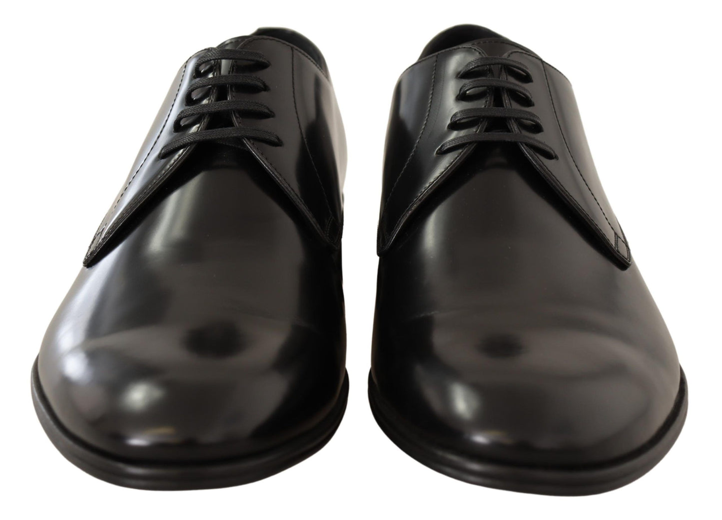 Dolce & Gabbana Elegant Black Leather Derby Shoes Dolce & Gabbana