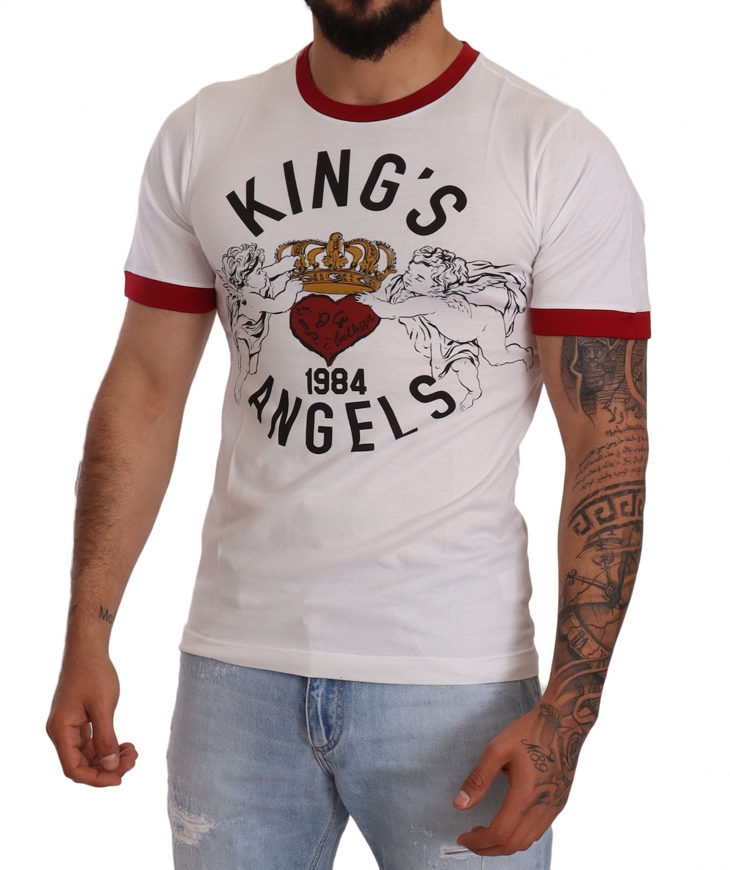 Dolce & Gabbana Exquisite Angelic Motif Cotton T-Shirt Dolce & Gabbana