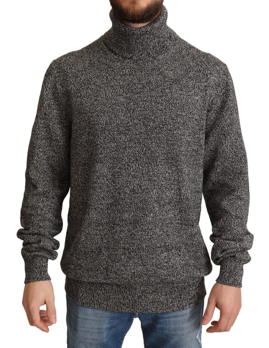 Dolce & Gabbana Elegant Gray Cashmere Turtleneck Sweater Dolce & Gabbana