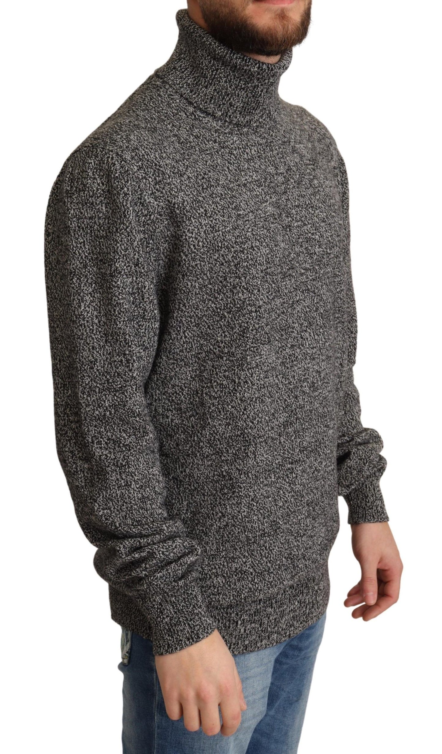 Dolce & Gabbana Elegant Gray Cashmere Turtleneck Sweater Dolce & Gabbana