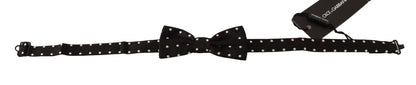 Dolce & Gabbana Elegant Black Polka Dot Silk Bow Tie Dolce & Gabbana