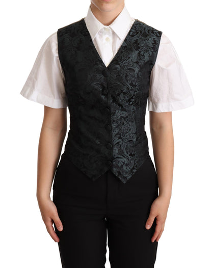 Dolce & Gabbana Enchanting Jacquard Floral Waistcoat Dolce & Gabbana