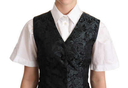 Dolce & Gabbana Enchanting Jacquard Floral Waistcoat Dolce & Gabbana