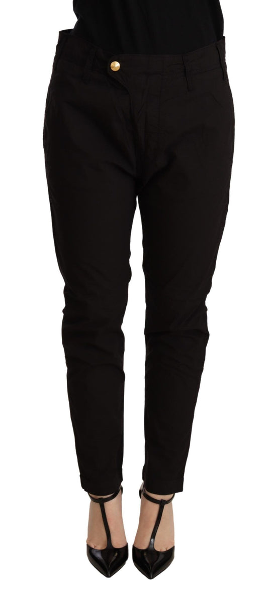 CYCLE Elegant Black Baggy Cotton Pants CYCLE