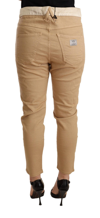 CYCLE Beige Mid Waist Slim Fit Skinny Pants CYCLE