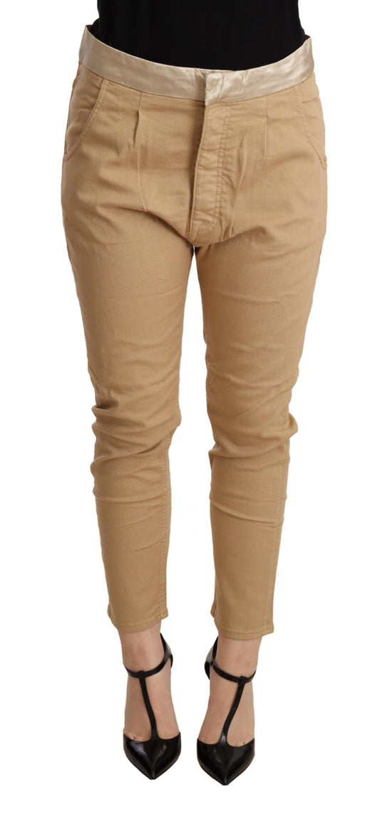 CYCLE Beige Mid Waist Slim Fit Skinny Pants CYCLE