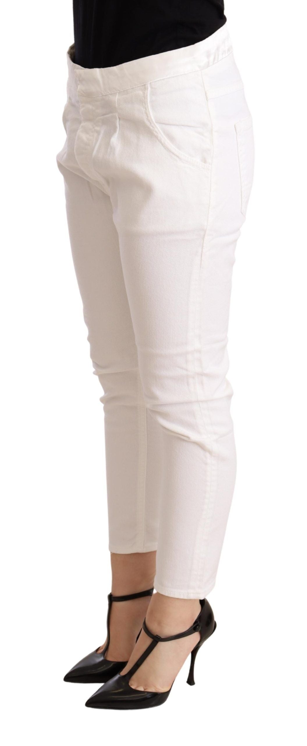 CYCLE Elegant Slim Fit White Skinny Pants CYCLE