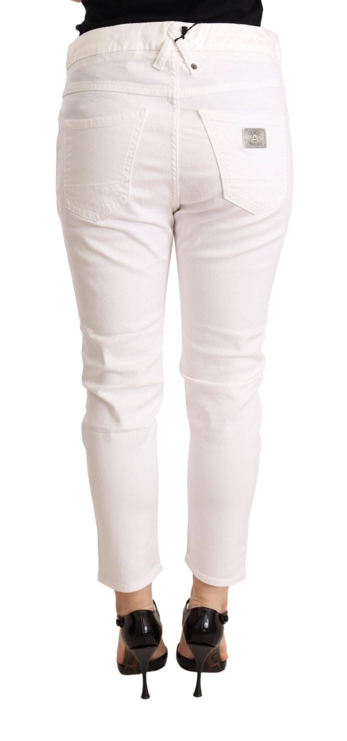 CYCLE Elegant Slim Fit White Skinny Pants CYCLE