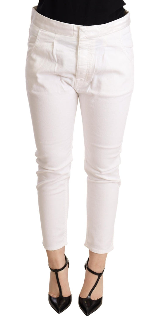 CYCLE Elegant Slim Fit White Skinny Pants CYCLE