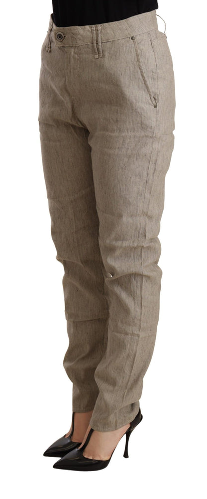 CYCLE Chic Beige Mid Waist Baggy Pants for Sophisticated Style CYCLE