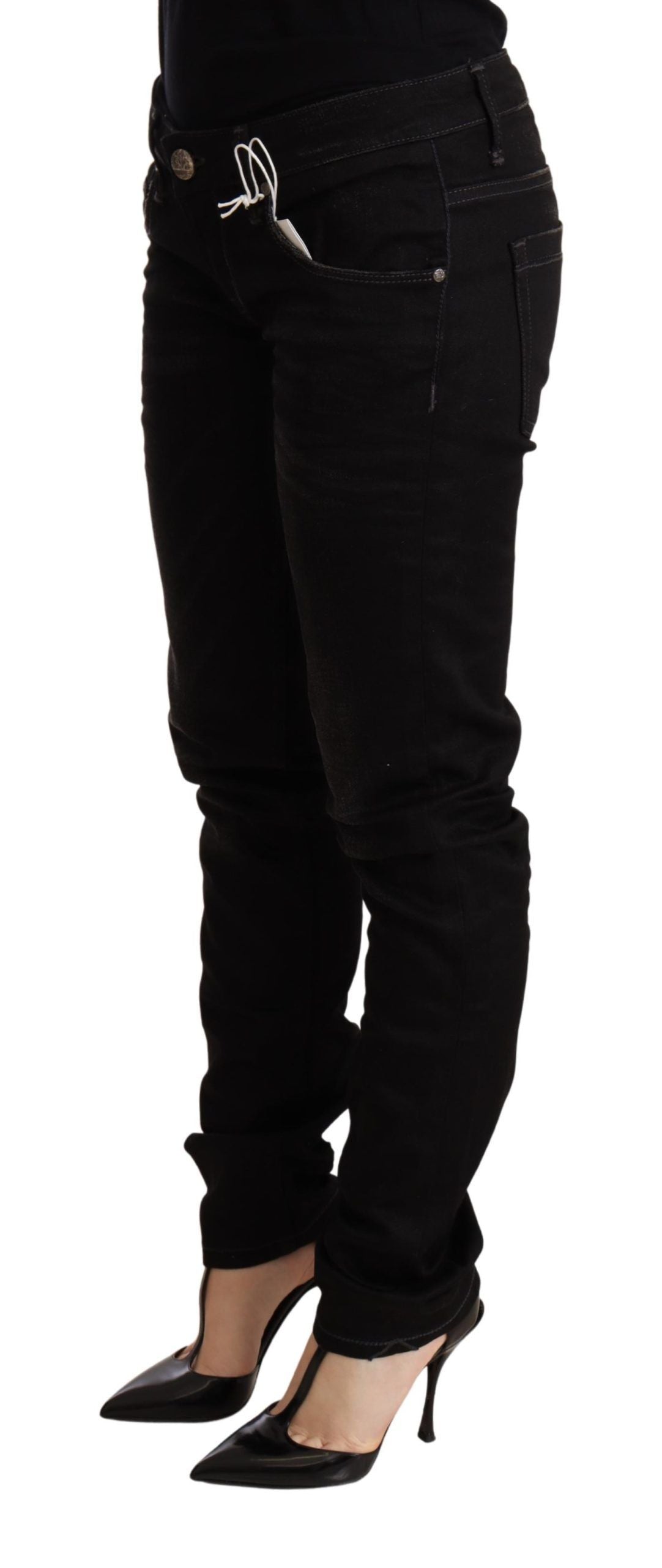 Acht Sleek Black Wash Skinny Jeans Acht