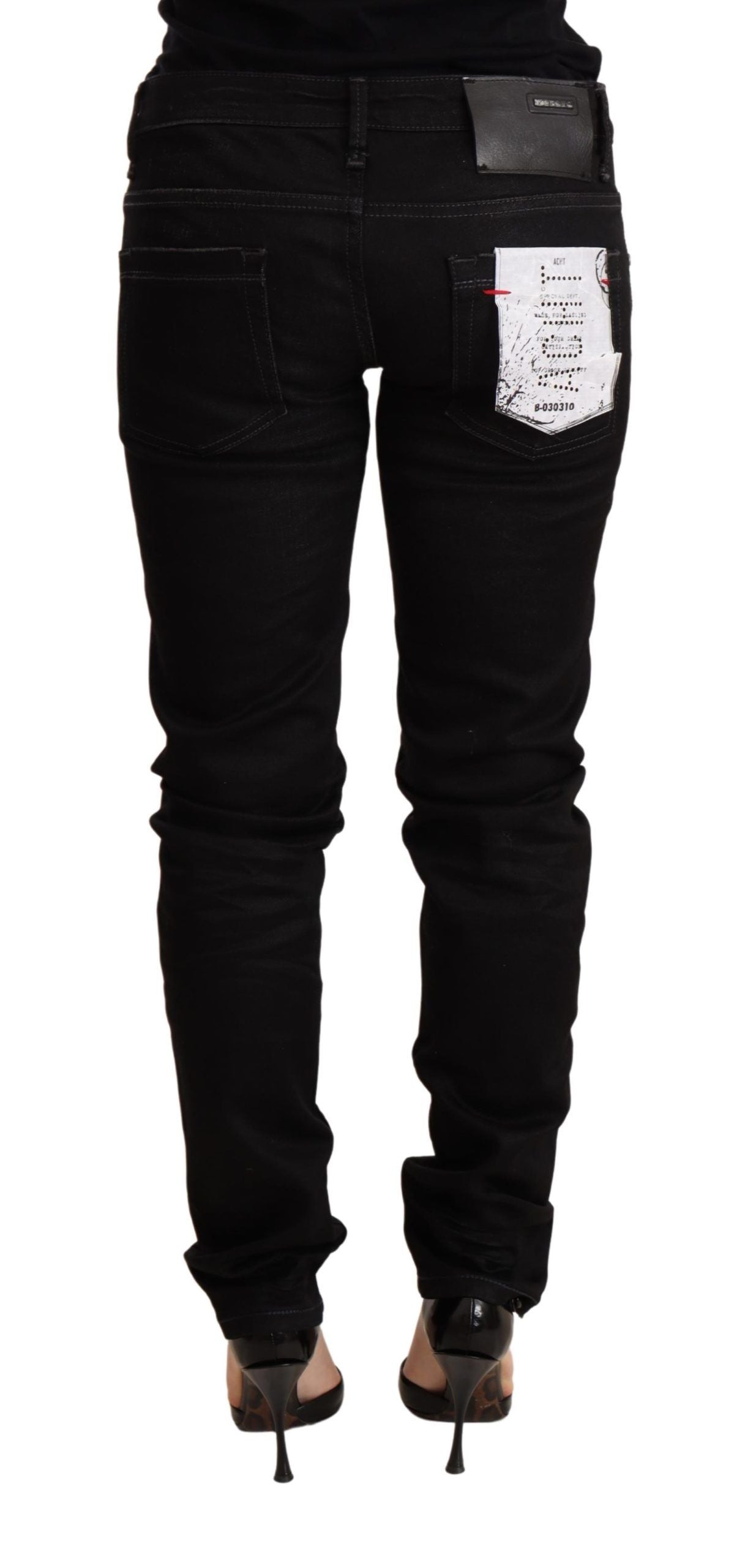 Acht Sleek Black Wash Skinny Jeans Acht