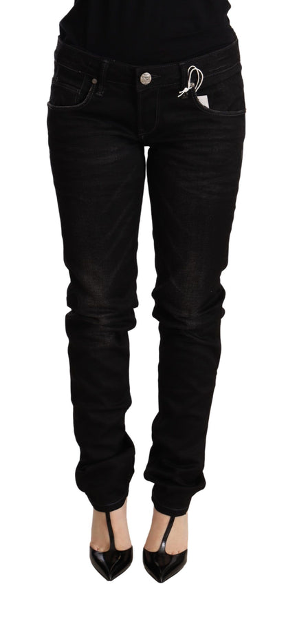 Acht Sleek Black Wash Skinny Jeans Acht